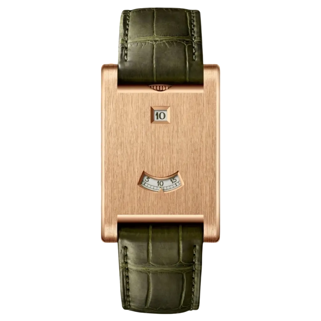 Giorgio Mareno DRYLAXO VX-580 rectangular jumping hour dress watch with sleek design and silver-tone case.