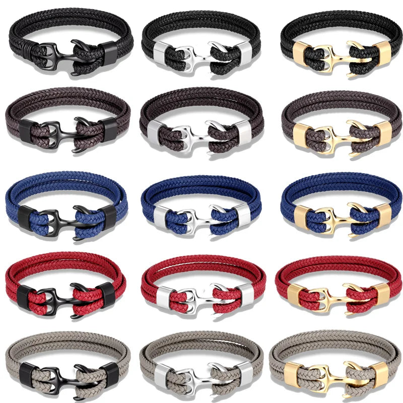 Multilayer Läder Sport Spänne Armband