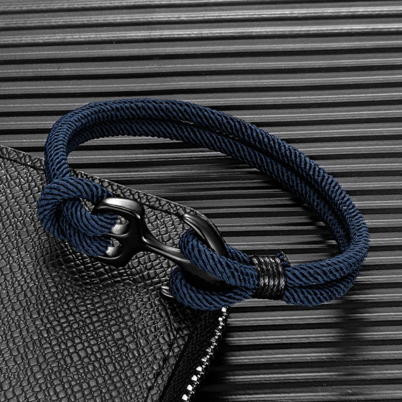 Dubbeltrådigt Nautical Paracord Rope Armband