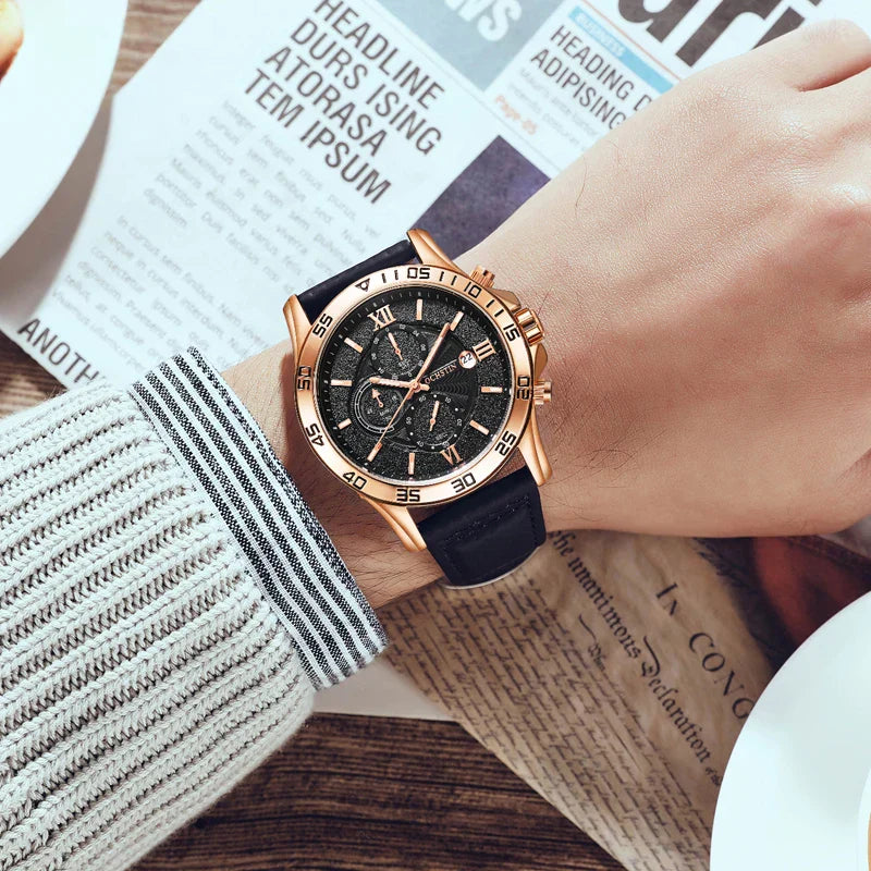 NAZRYX – Men’s Designer Dress Chronograph Watch with Date Window GIORGIO MARENO