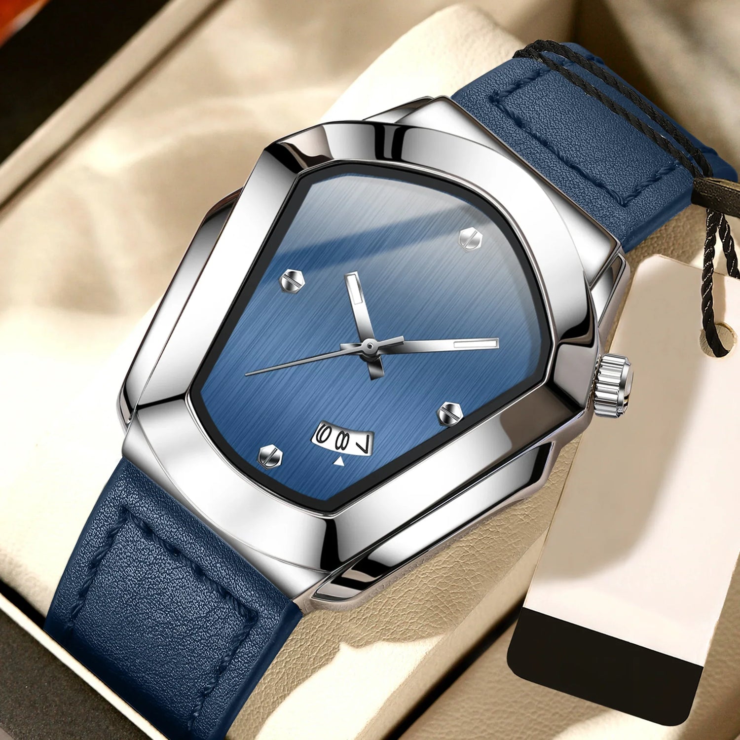 SYLOXIS – Men’s Designer Luxury Watch with Unique Case Shape Sergio Cavelli