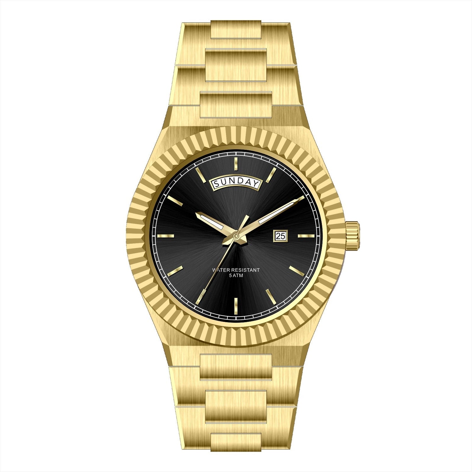 AURIXA BK – Men’s Gold and Black Luxury Waterproof Designer Watch