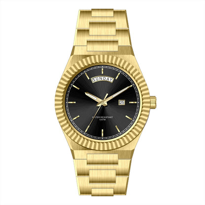 AURIXA BK – Men’s Gold and Black Luxury Waterproof Designer Watch
