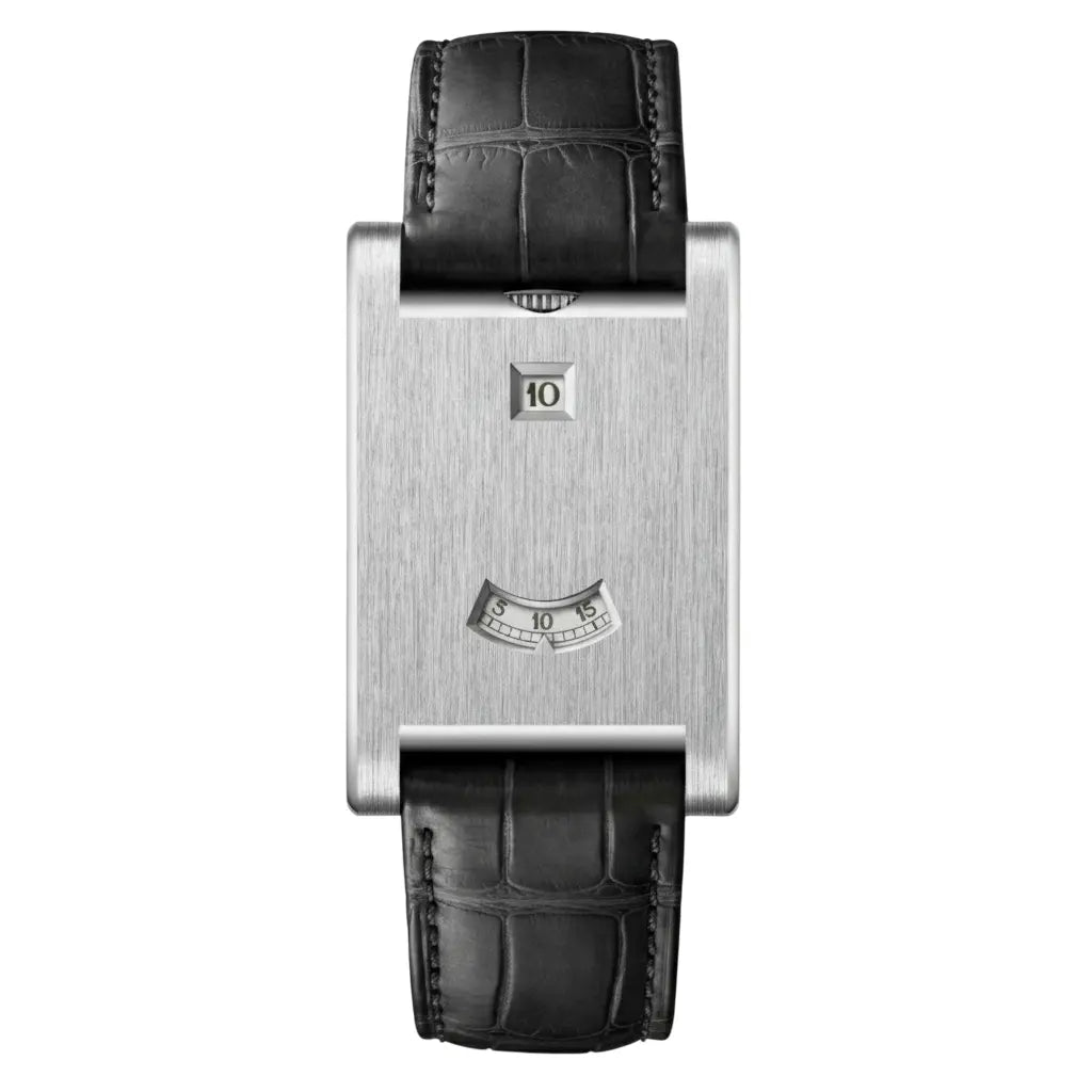 Rectangular GIORGIO MARENO DRYLAXO VX-580 dress watch with a sleek design and classic style, shown in a close-up image.