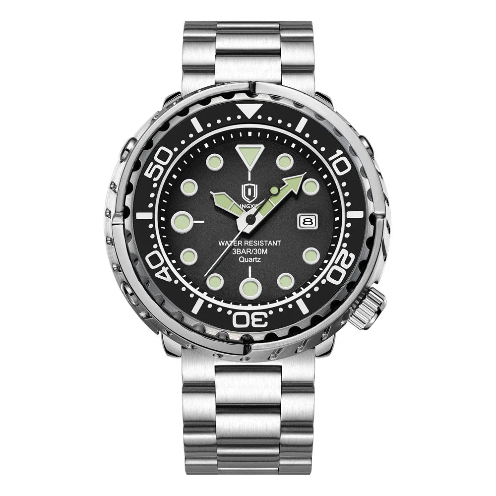 QINGXIYA Sports Men Quartz Watch Silicone Strap Waterproof Luminous Date Wristwatch Mens Military Clock Man Relogio Masculino GIORGIO MARENO