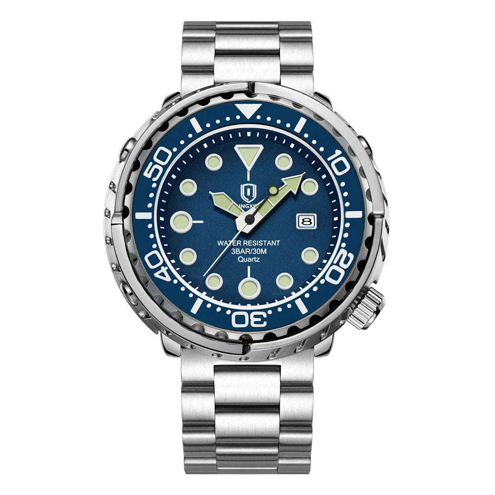 QINGXIYA Sports Men Quartz Watch Silicone Strap Waterproof Luminous Date Wristwatch Mens Military Clock Man Relogio Masculino GIORGIO MARENO