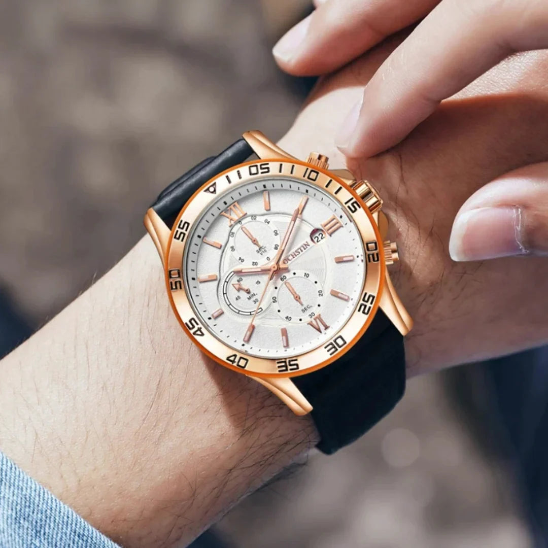 NAZRYX – Men’s Designer Dress Chronograph Watch with Date Window GIORGIO MARENO