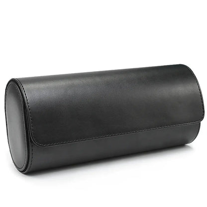 Giorgio Mareno Embers leather watch roll with multiple compartments for storing and organizing watches in stylish leather.